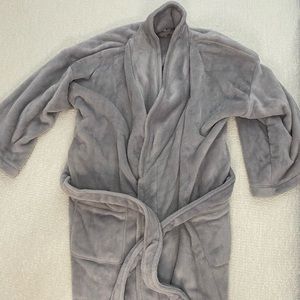 stars above fuzzy gray robe